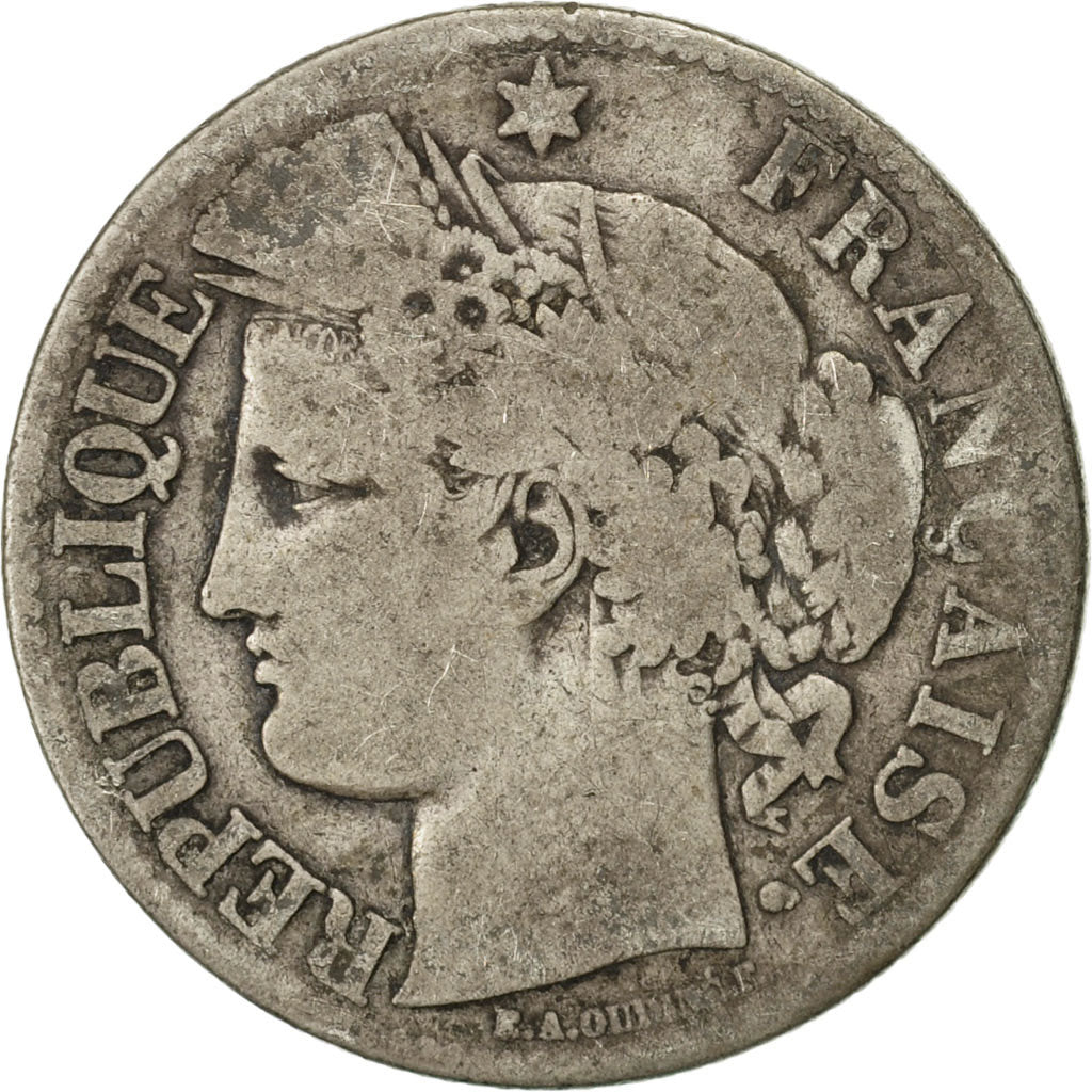 Monnaie, France, Cérès, 2 Francs, 1871, Paris, TB, Argent, KM:817.1