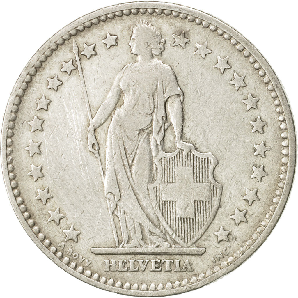 Coin, Switzerland, 2 Francs, 1894, Bern, VF(20-25), Silver, KM:21