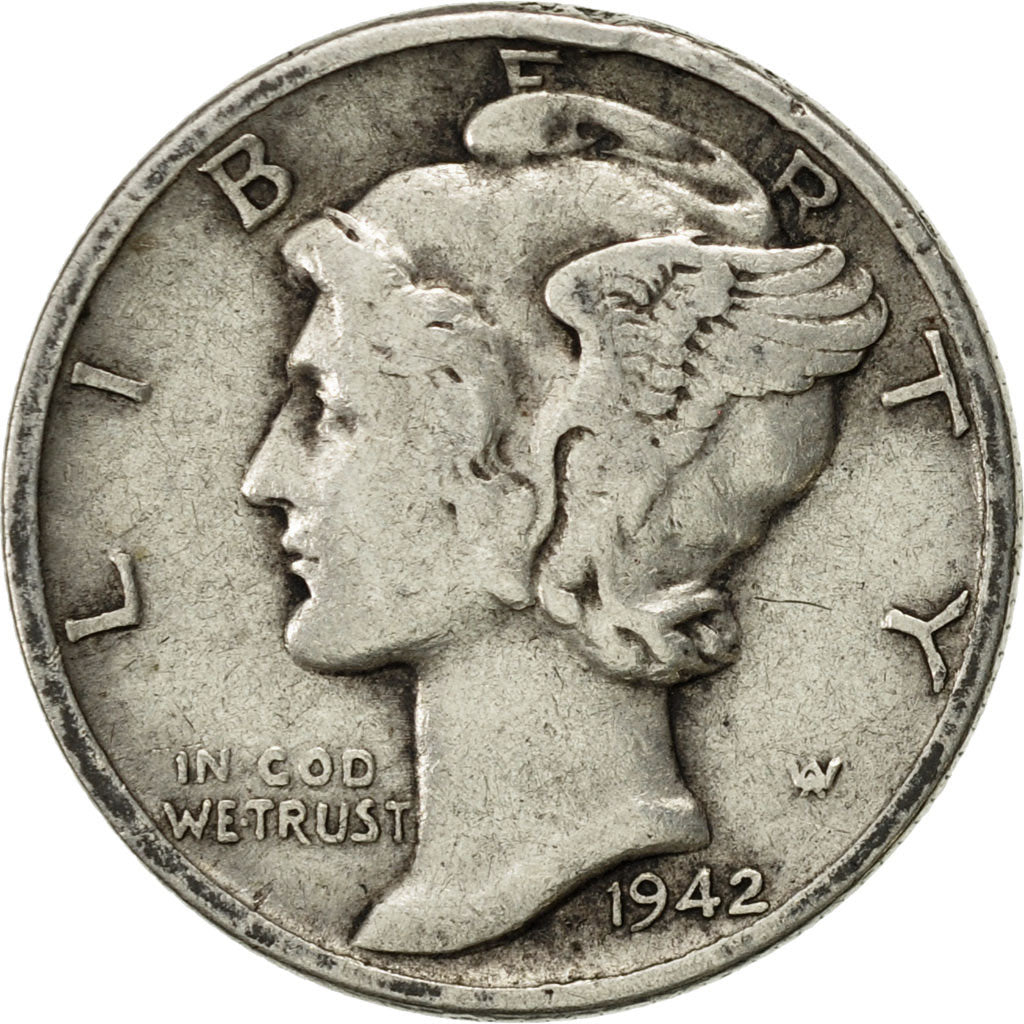 Moneta, Stati Uniti, Mercury Dime, Dime, 1942, U.S. Mint, Philadelphia, BB