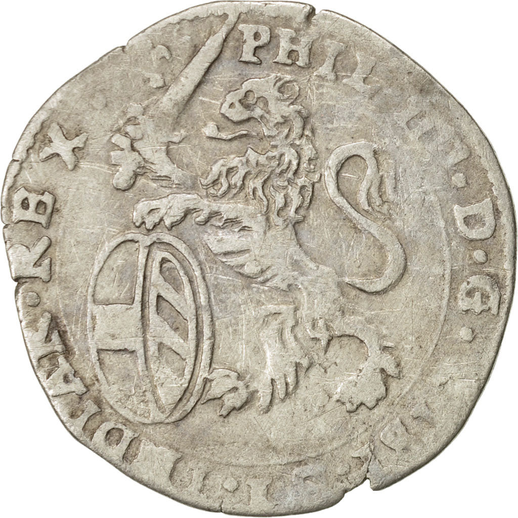 Spanish Netherlands, Flanders, Escalin, 1623, Bruges, EF(40-45), Silver, KM:31