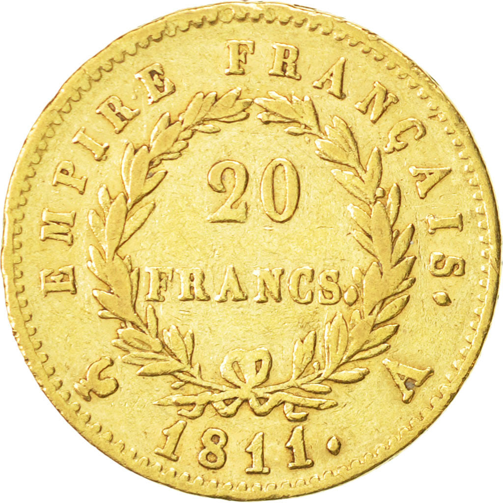 France, Napoléon I, 20 Francs, 1811, Paris, EF(40-45), Gold, KM:695.1