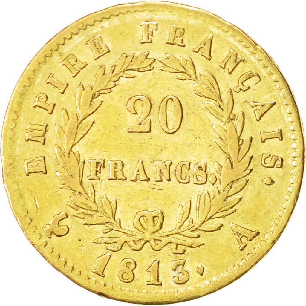 France, Napoléon I, 20 Francs, 1813, Paris, EF(40-45), Gold, KM:695.1