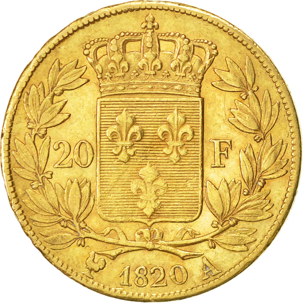 Frankreich, Louis XVIII, 20 Francs, 1820, Paris, SS, Gold, KM:712.1