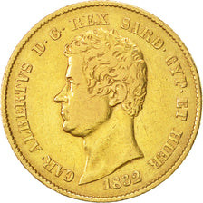 STATI ITALIANI, SARDINIA, Carlo Alberto, 20 Lire, 1832, Genoa, BB, Oro, KM:131.2