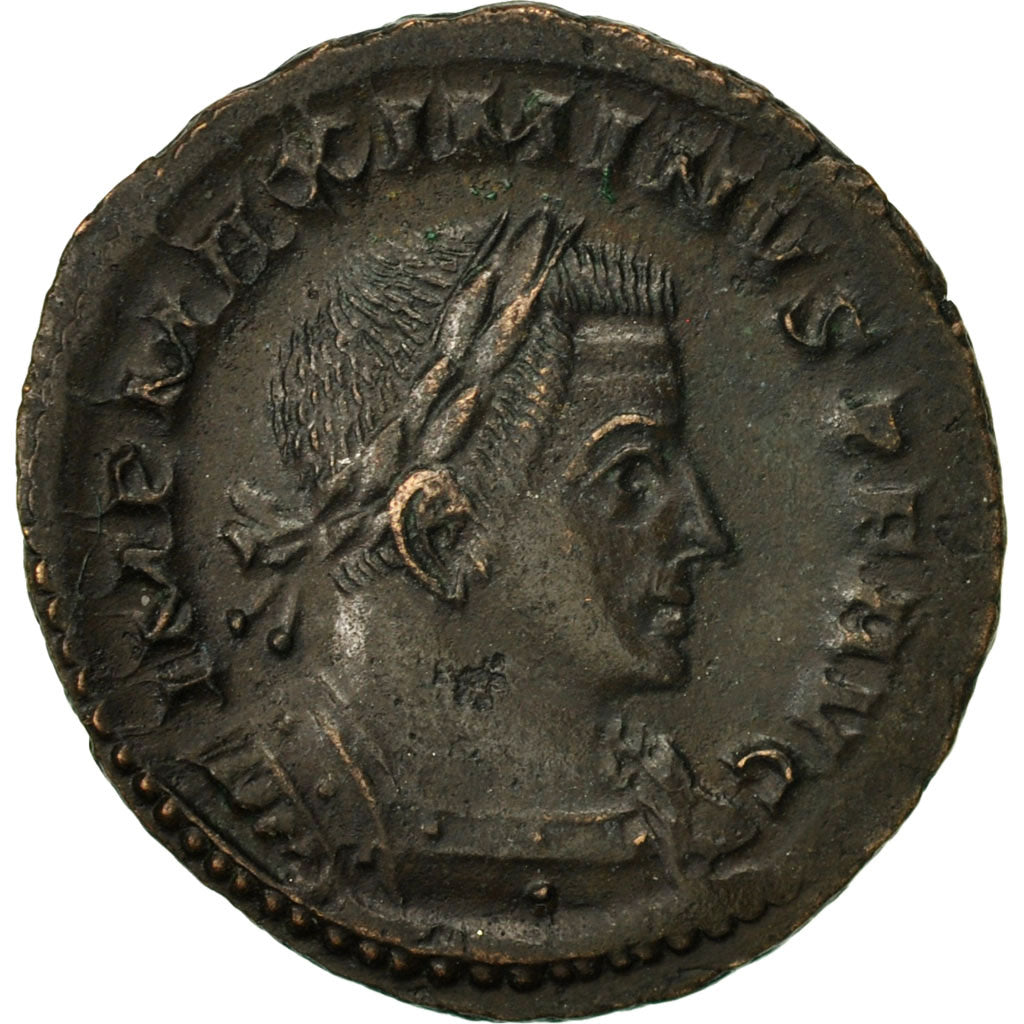 Münze, Maximinus II, Follis, Trier, SS+, Bronze, RIC:845a