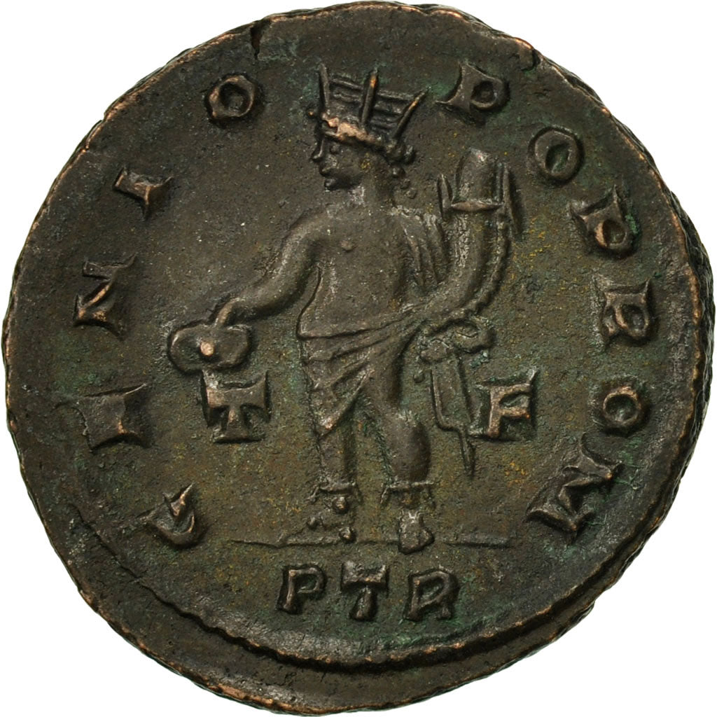 Münze, Maximinus II, Follis, Trier, SS+, Bronze, RIC:845a