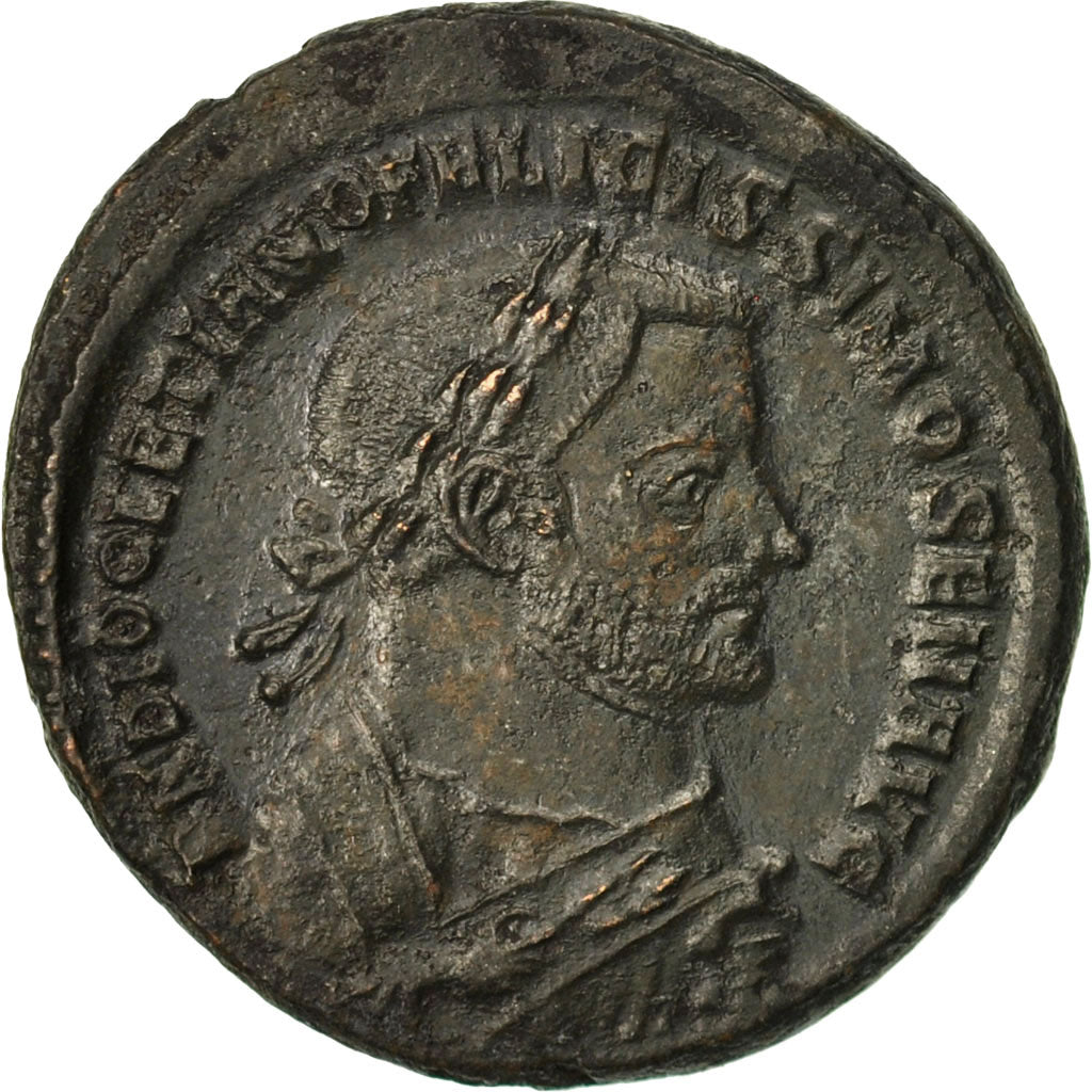 Coin, Diocletian, Follis, Trier, AU(50-53), Silver, RIC:673a