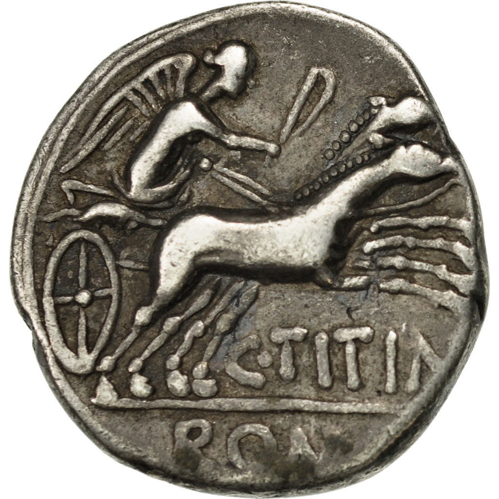 Coin, Titinia, Denarius, Rome, EF(40-45), Silver, Crawford:226/1a