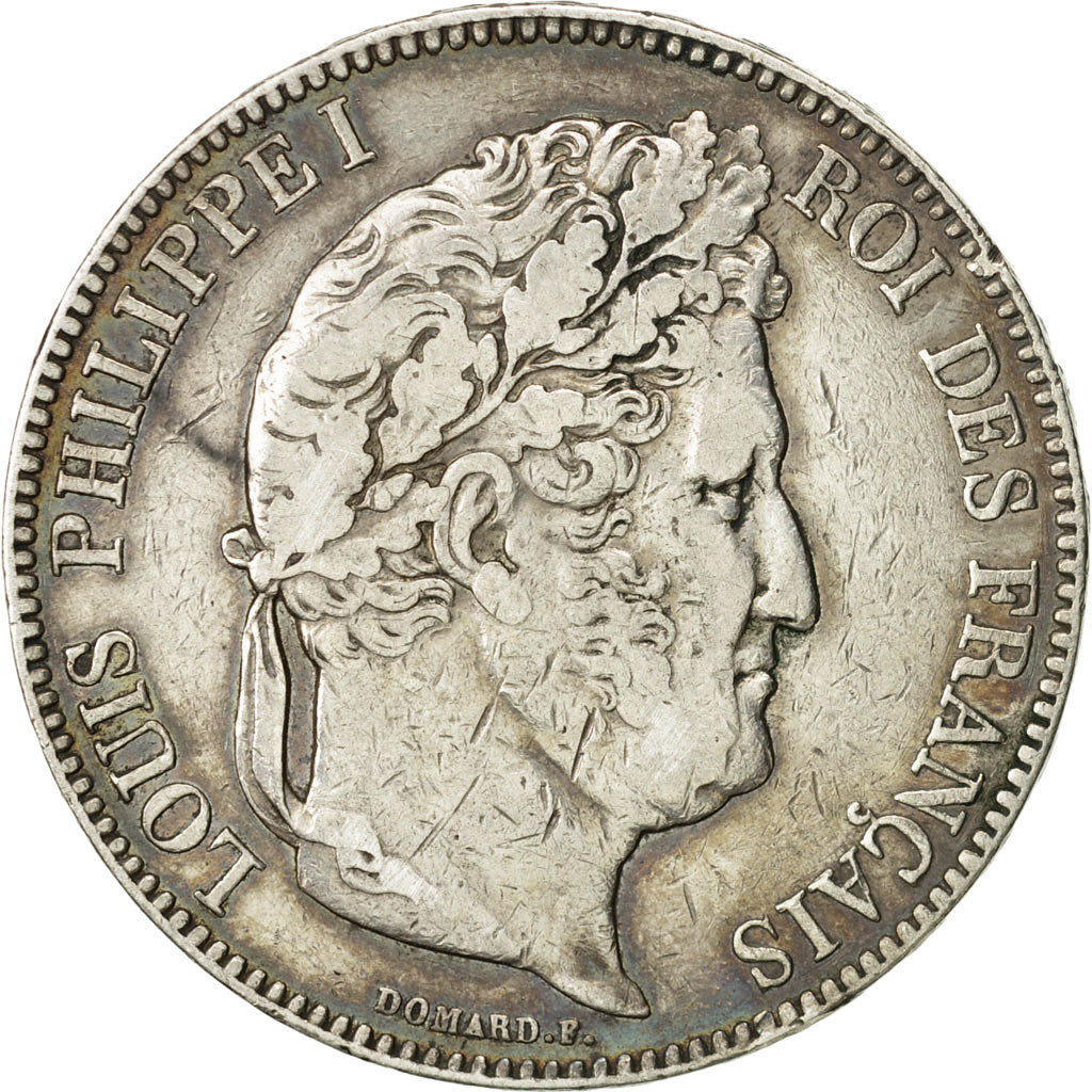 France, Louis-Philippe, 5 Francs, 1833, Paris, VF(30-35), Silver, KM:749.1