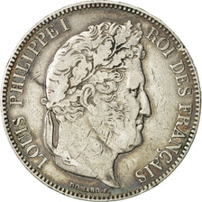 France, Louis-Philippe, 5 Francs, 1833, Paris, VF(30-35), Silver, KM:749.1