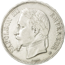 France, Napoléon III, 5 Francs, 1868, Strasbourg, TB+, Argent, Gadoury 739
