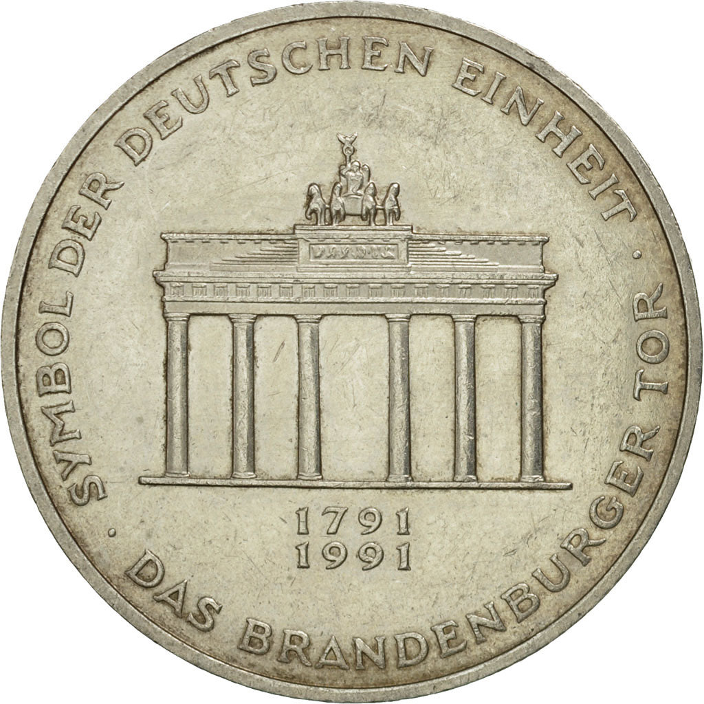 GERMANY - FEDERAL REPUBLIC, 10 Mark, 1991, Berlin, Germany, AU(50-53), Silver