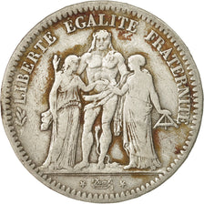 Francia, Hercule, 5 Francs, 1849, Strasbourg, MB, Argento, KM:756.2, Gadoury:683