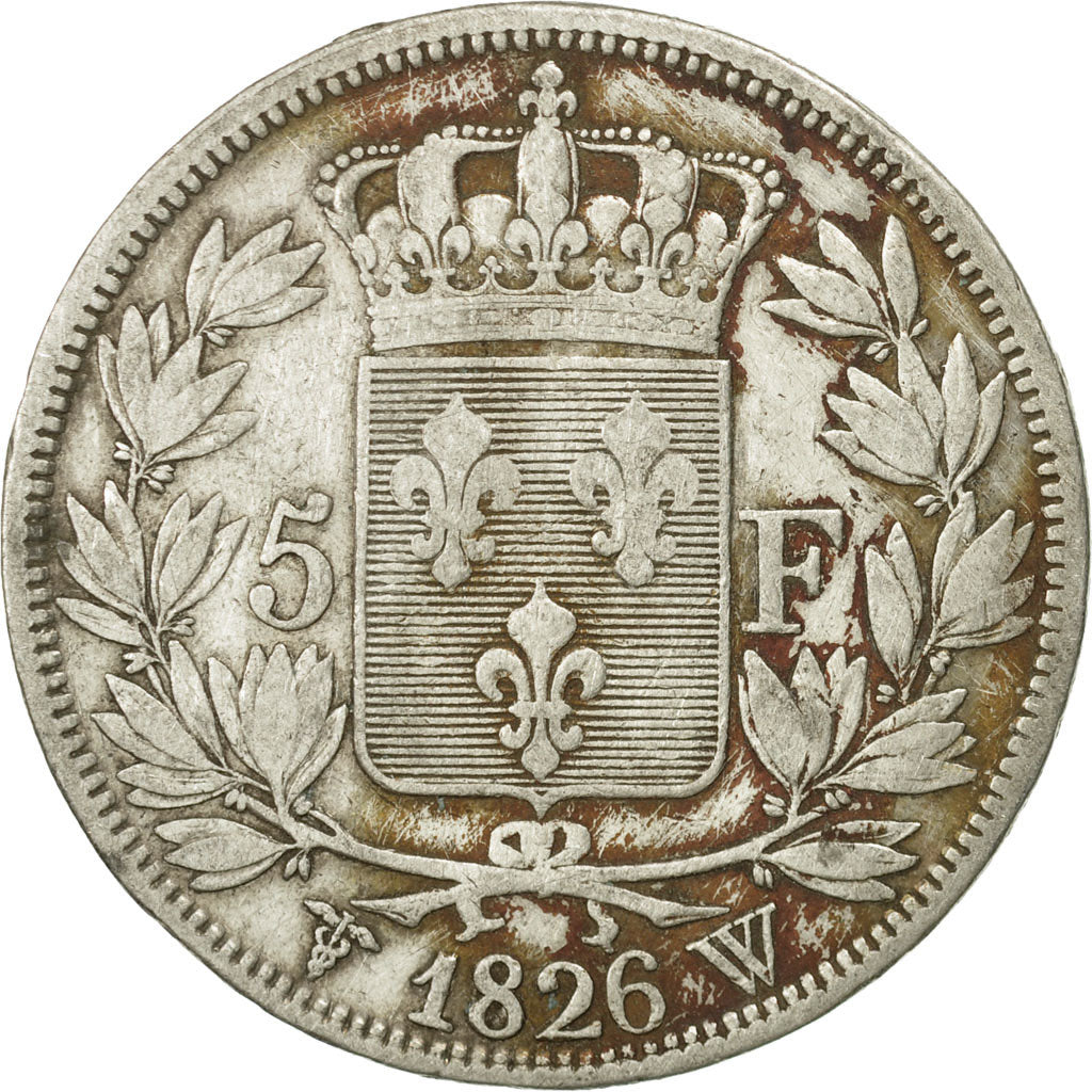 France, Charles X, 5 Francs, 1826, Lille, VF(30-35), Silver, KM:720.13