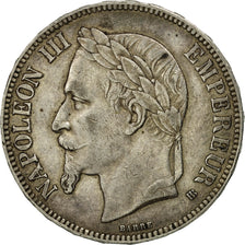 France, Napoléon III, 5 Francs, 1867, Strasbourg, EF(40-45), Silver, KM:799.2