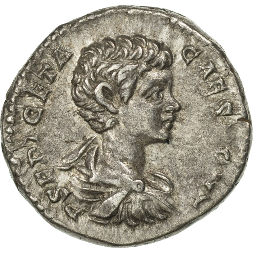 Moneta, Geta, Denarius, Rome, BB+, Argento, RIC:20b