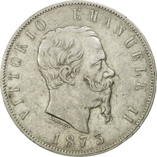 Monnaie, Italie, Vittorio Emanuele II, 5 Lire, 1873, Milan, TTB, Argent, KM:8.3