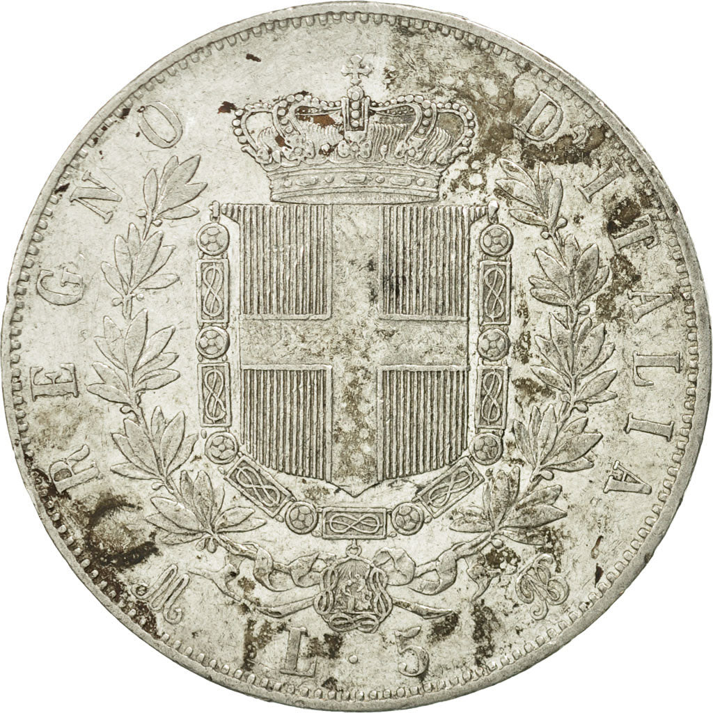 Monnaie, Italie, Vittorio Emanuele II, 5 Lire, 1873, Milan, TTB, Argent, KM:8.3