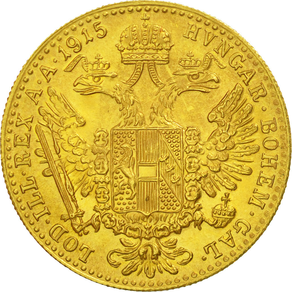 Austria, Franz Joseph I, Ducat, 1915, FDC, Oro, KM:2267