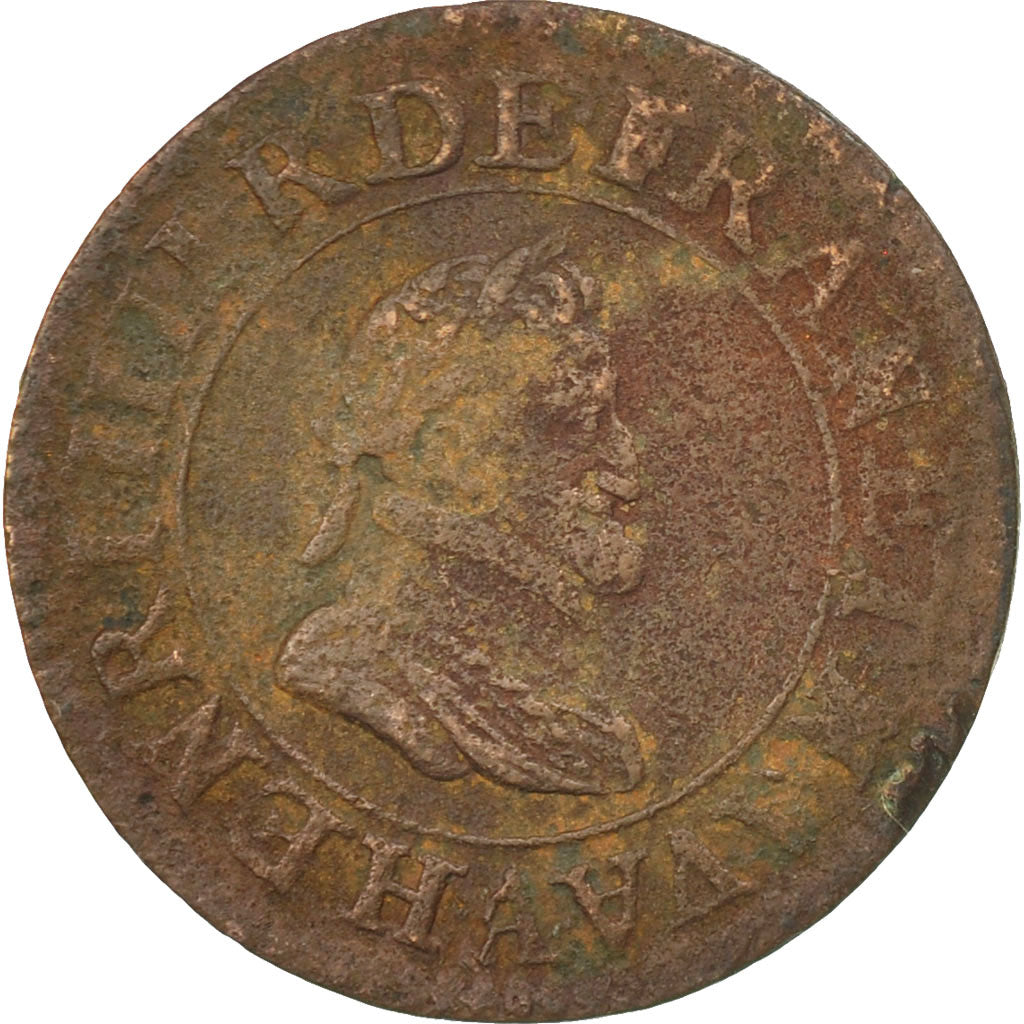 Monnaie, France, Henri IV, Double Tournois, 1600, Paris, TB+, Cuivre, CGKL:222