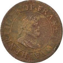 Monnaie, France, Henri IV, Double Tournois, 1600, Paris, TB+, Cuivre, CGKL:222