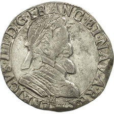 Moneda, Francia, Henri IV, Demi Franc, 1606, Toulouse, MBC, Cobre, Sombart:4824