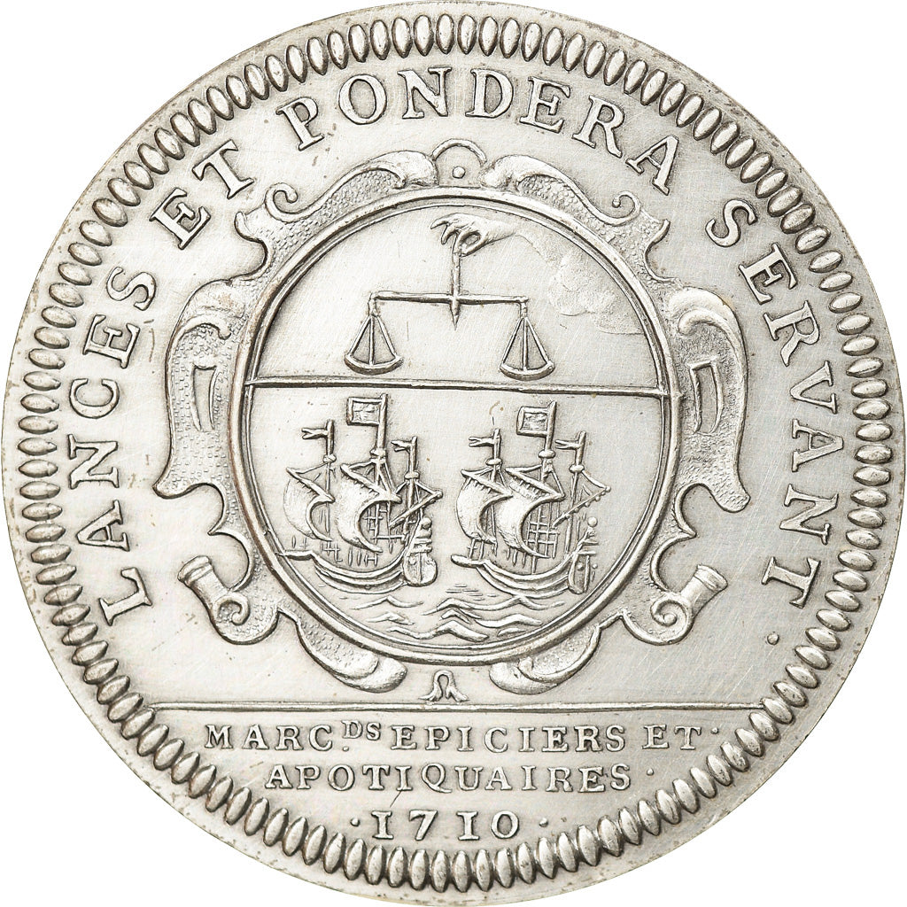 Francja, Token, Corporation des marchands Apothicaires Epiciers, 1710, Ponowne