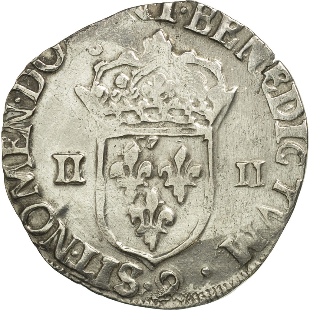 France, Henri IV, 1/4 Ecu, 1601, Rennes, EF(40-45), Copper, Sombart:4686