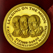 France, Medal, Landing on the Moon, 1969, Monnaie de Paris, SPL, Or