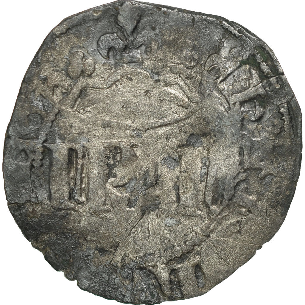 Coin, France, Charles VI, Denier Parisis, VF(20-25), Billon, Duplessy:398