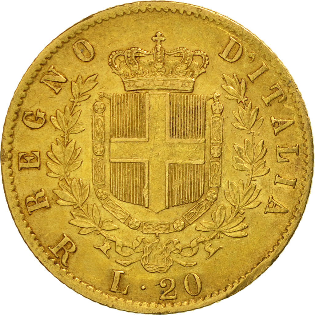 Monnaie, Italie, Vittorio Emanuele II, 20 Lire, 1878, Rome, TTB+, Or, KM:10.2