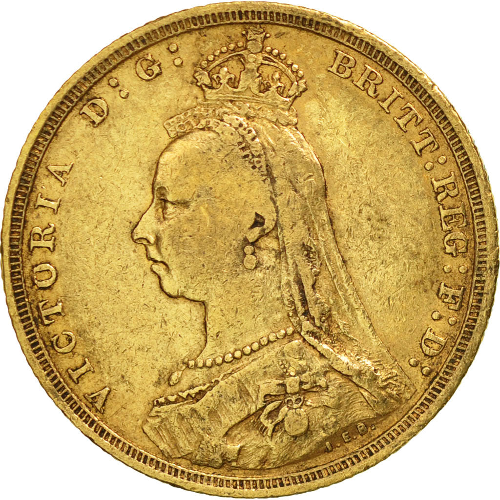 Coin, Australia, Victoria, Sovereign, 1891, Sydney, EF(40-45), Gold, KM:10