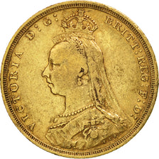 Coin, Australia, Victoria, Sovereign, 1891, Sydney, EF(40-45), Gold, KM:10