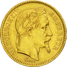 Moneta, Francia, Napoleon III, Napoléon III, 20 Francs, 1861, Strasbourg, BB