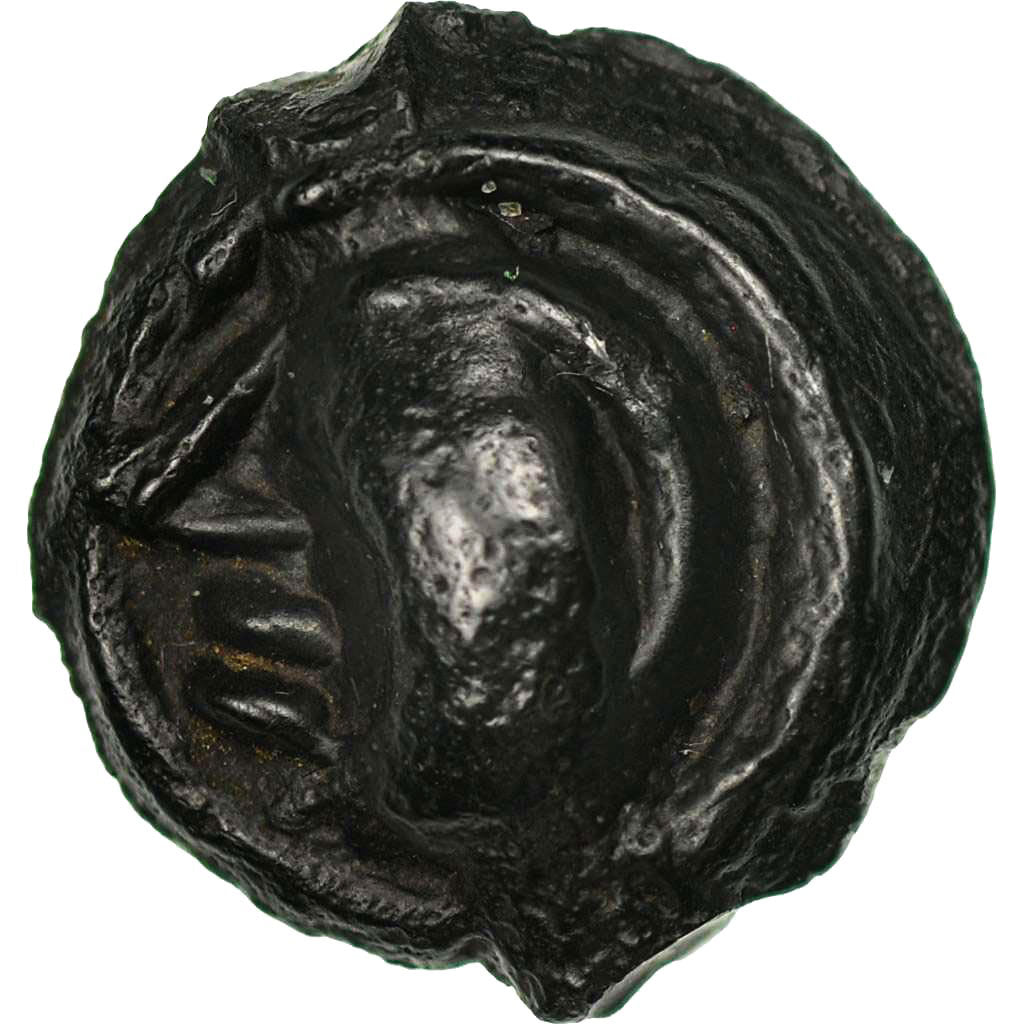 Monnaie, Bellovaques, Potin aux chevrons, SUP, Potin, Delestrée:535