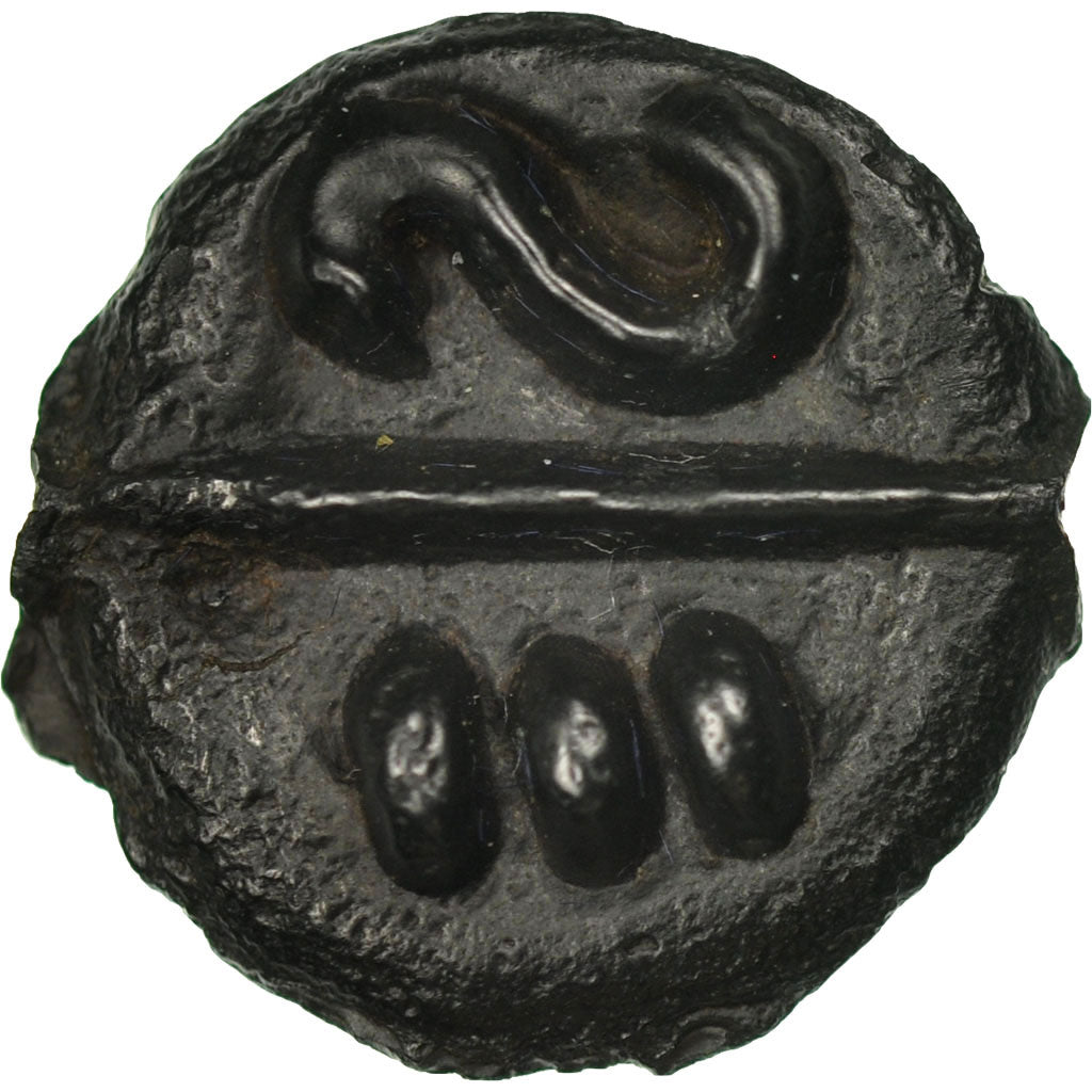 Monnaie, Bellovaques, Potin aux chevrons, SUP, Potin, Delestrée:535