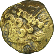 Monnaie, Ambiens, 1/4 Statère, TB+, Bronze, Delestrée:69