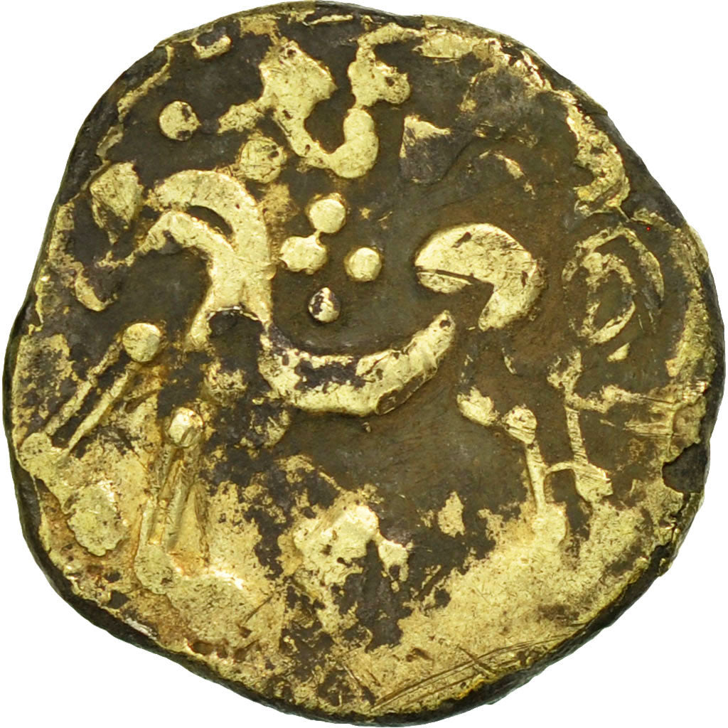 Coin, Ambiani, 1/4 Stater, VF(30-35), Bronze, Delestrée:69