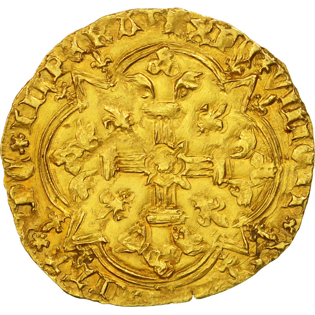 Monnaie, France, Charles VI, Agnel d'or, Troyes, TTB+, Or, Duplessy:372