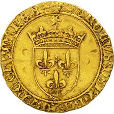 France, Charles VIII, Ecu d'or au soleil, Troyes, EF(40-45), Gold, Duplessy:575A