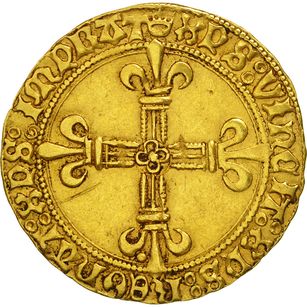 Frankreich, Charles VIII, Ecu d'or au soleil, Troyes, SS, Gold, Duplessy:575A