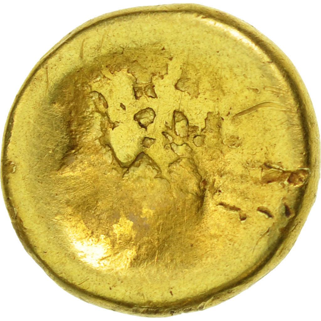 Senones, Globular 1/4 Stater, EF(40-45), Gold, Delestrée:manque