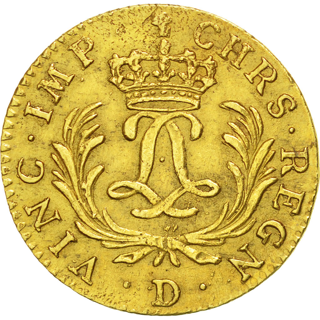 Coin, France, Louis XV, Louis d'or Mirliton, grandes palmes, Louis d'Or, 1724