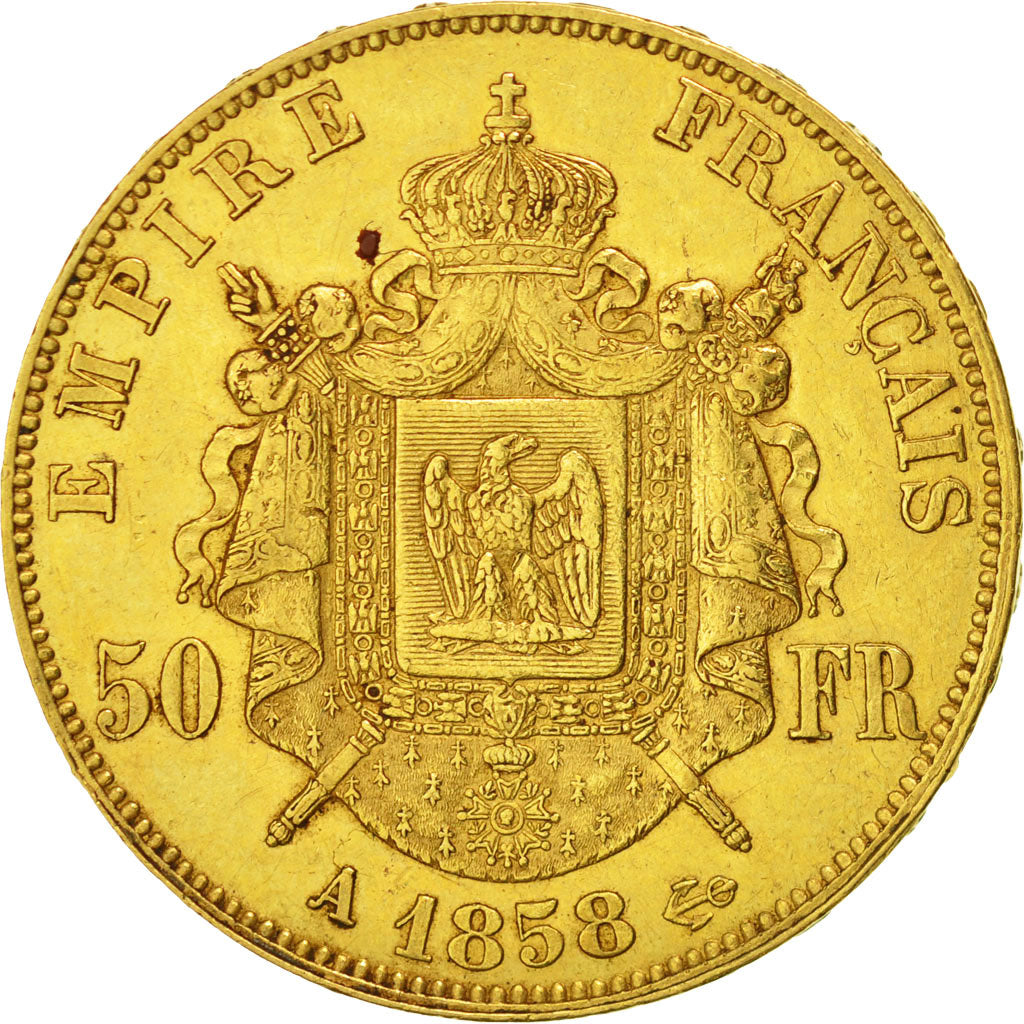 Münze, Frankreich, Napoleon III, Napoléon III, 50 Francs, 1858, Paris, SS+