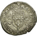 Moneda, Francia, Douzain aux croissants, 1550, Grenoble, BC+, Plata, Ciani:1305