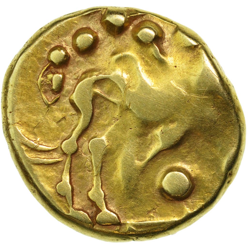 Coin, Ambiani, Stater, VF(30-35), Gold, Delestrée:158