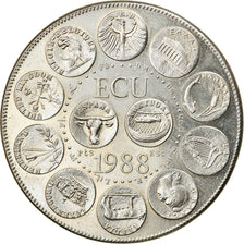 France, Medal, Ecu Europa, Marianne, Politics, Society, War, 1988, Rodier