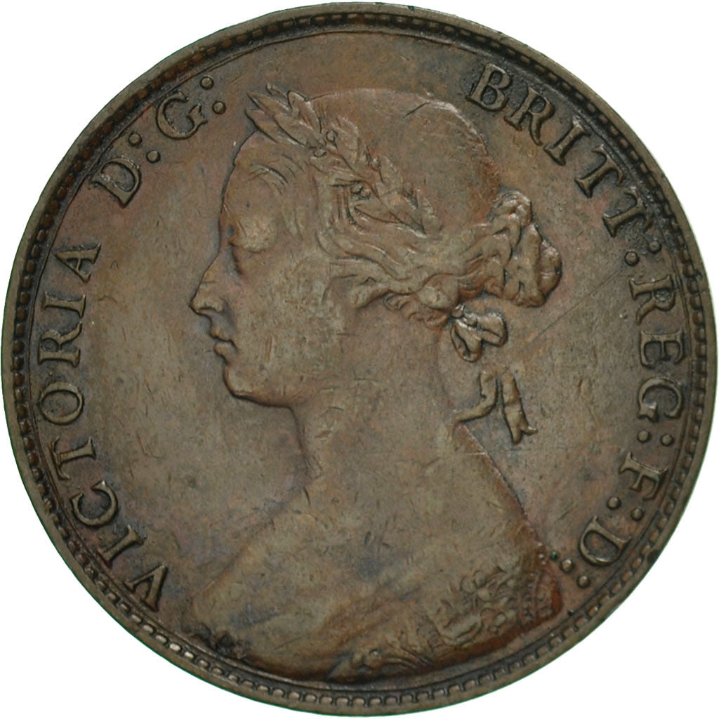 Monnaie, Grande-Bretagne, Victoria, 1/2 Penny, 1875, TTB+, Bronze, KM:754
