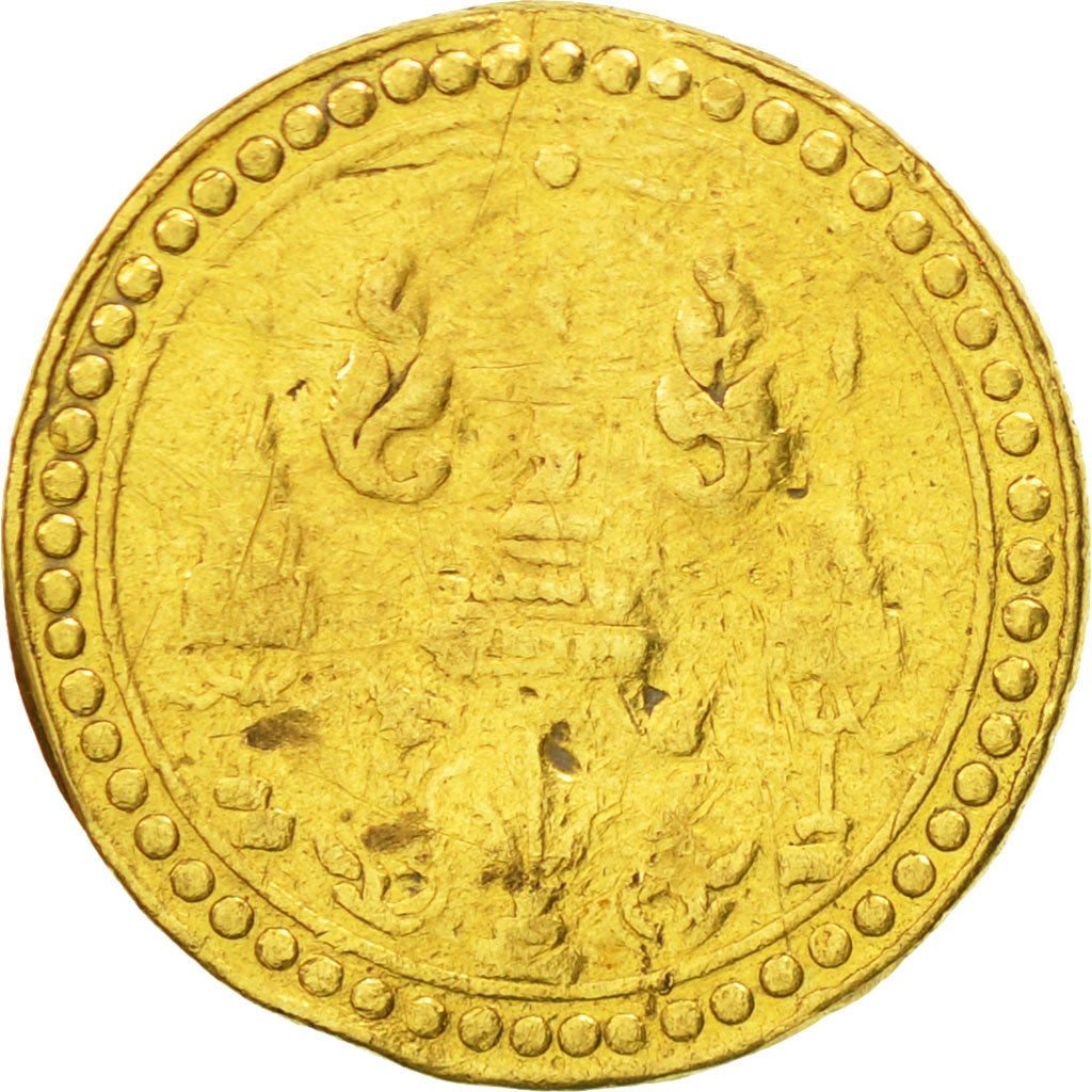 Coin, Thailand, Rama IV, Pit, 4 Baht, 1863, VF(30-35), Gold, KM:14