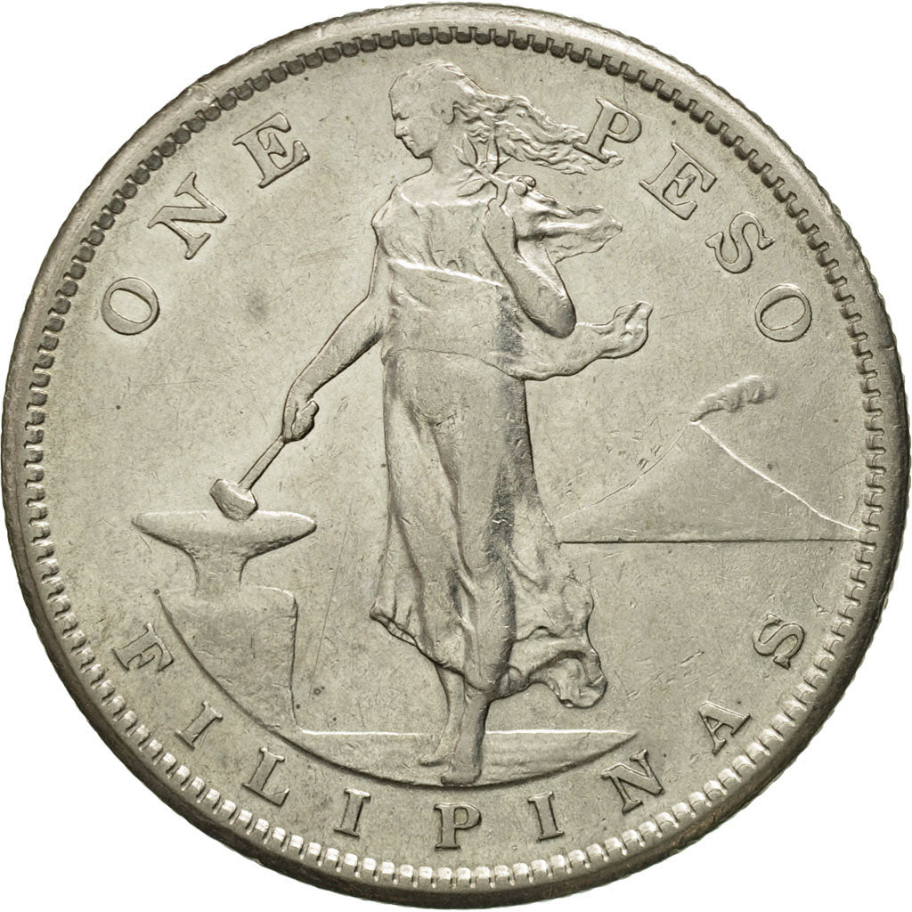 Philippinen, Peso, 1908, SS+, Silber, KM:172